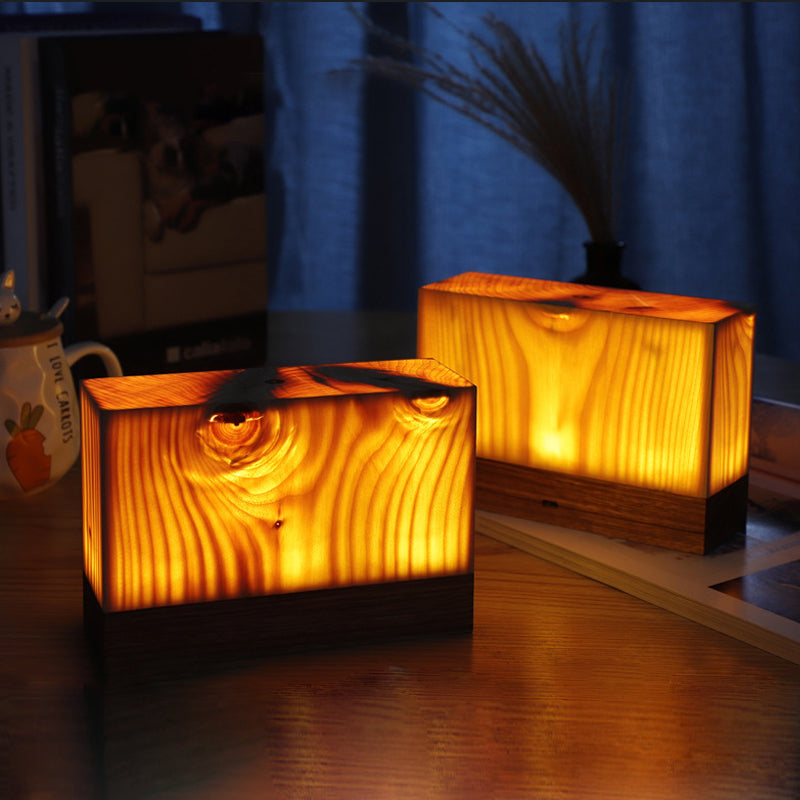 LED Tafellamp Houten Design Dimbaar