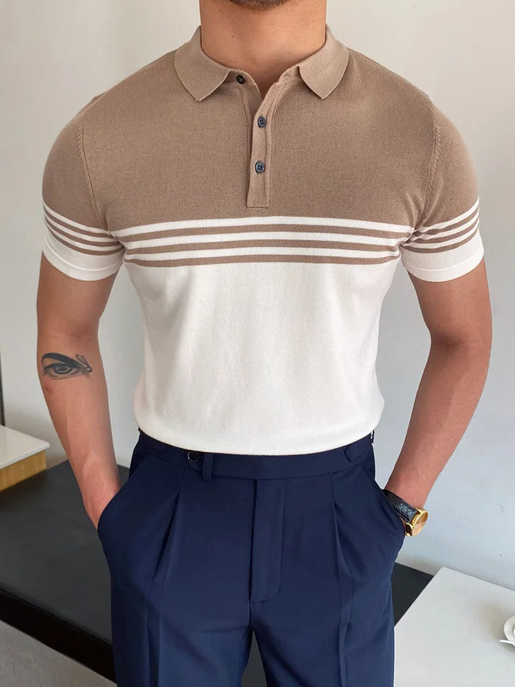Herens Poloshirt Casual Trendy Kwaliteit