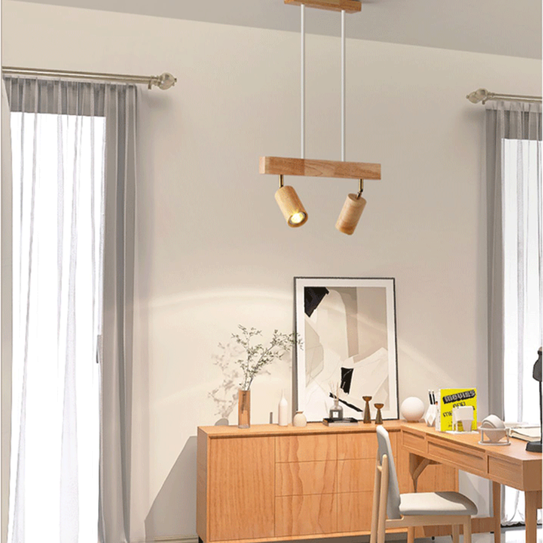 Houten Plafondspotlamp Verstelbaar EcoLux Design
