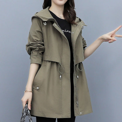 Dames Parka Jas Met Capuchon Koreaanse Stijl Modern