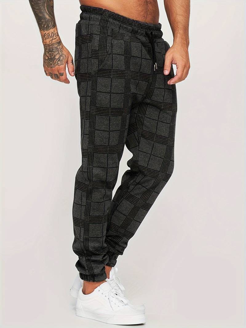 Comfortabele Heren Joggingbroek met Ruitpatroon – Voor Elke Dag