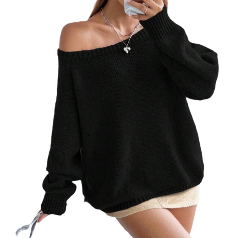Dames Trui Off-shoulder Warm Elegante Trendy
