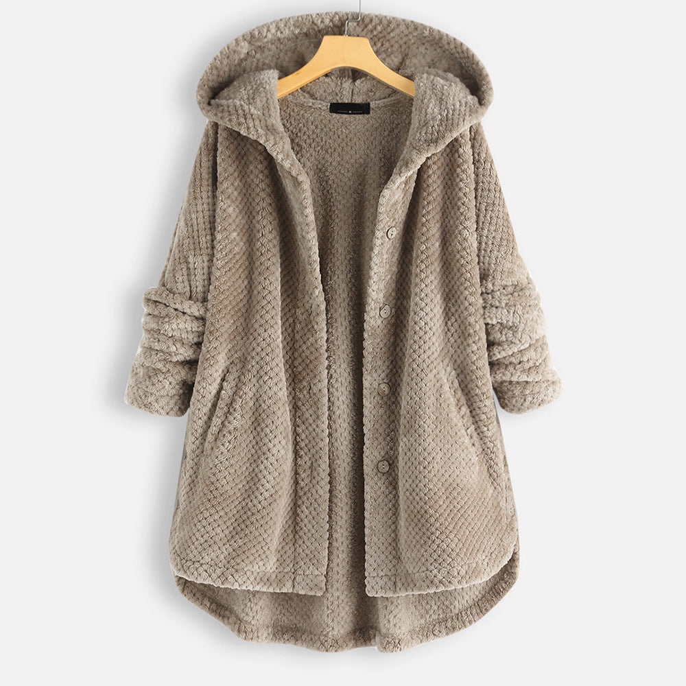 Zachte Fleece Badjas met Capuchon voor Dames