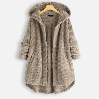 Zachte Fleece Badjas met Capuchon voor Dames