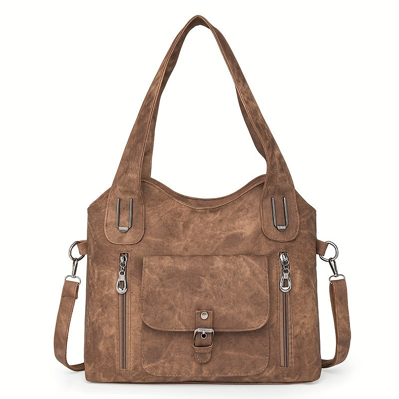 Vegan Schoudertas Vintage Stijl Leren Look - Mode Vibes