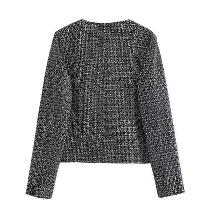 Dames Jas Bouclé Gouden Knopen Luxe Bessie