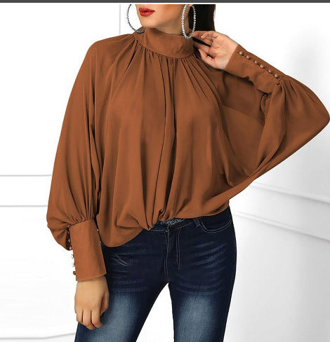 Vrouwelijke Blouse Wijd Mouwen Zomerse Stijl - Mode Vibes