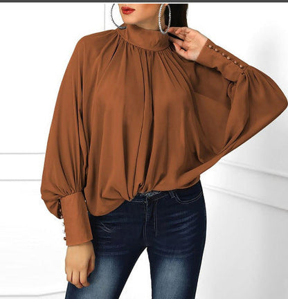 Vrouwelijke Blouse Wijd Mouwen Zomerse Stijl - Mode Vibes