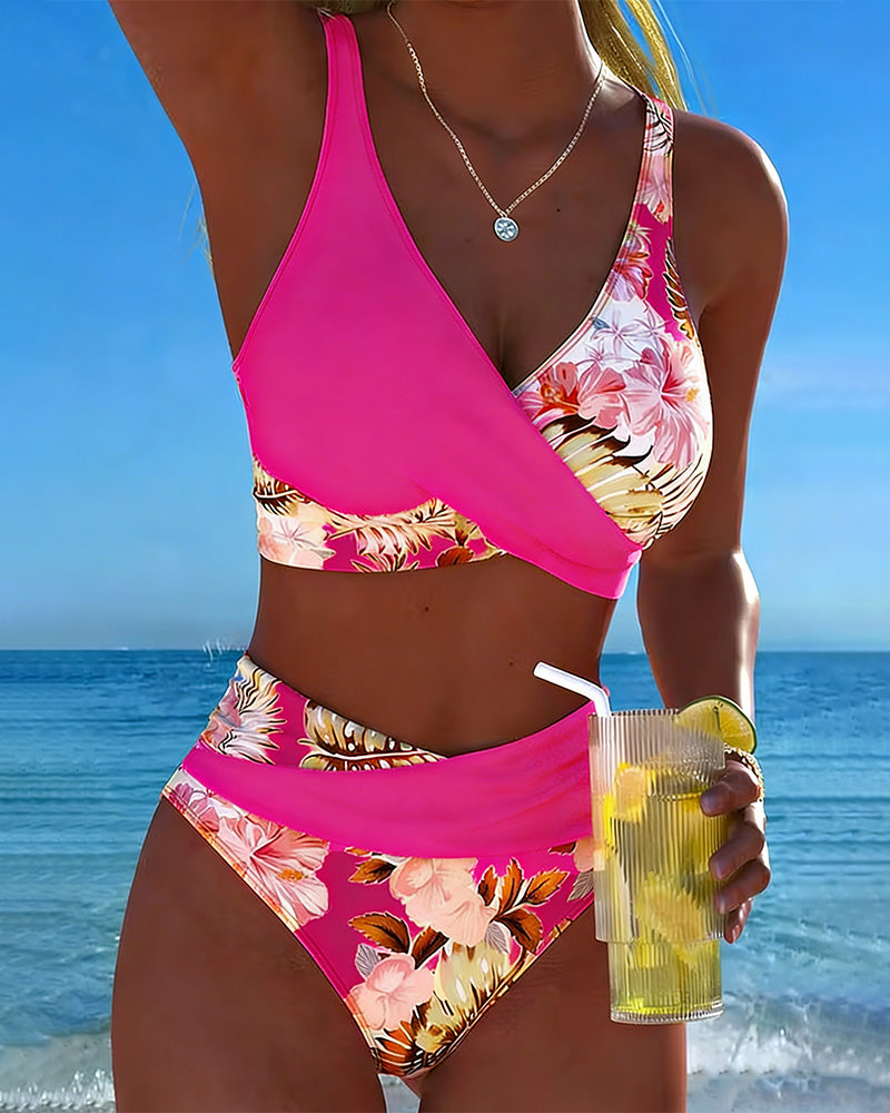 Dames Bikini Set Met Split En Elastische Pasvorm