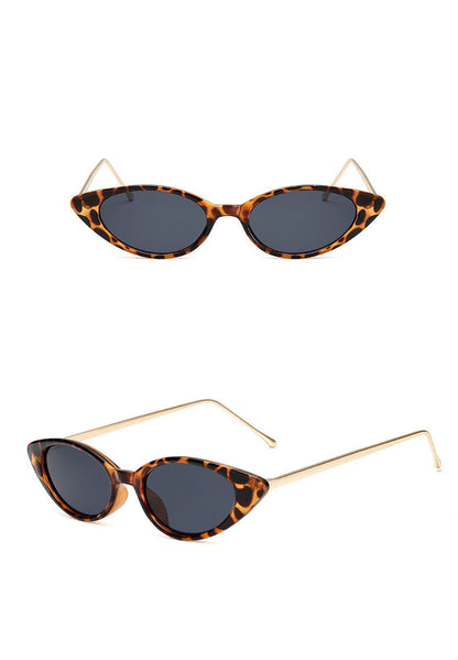 Dames Zonnebril Retro Cat Eye UV Bescherming Smal Montuur