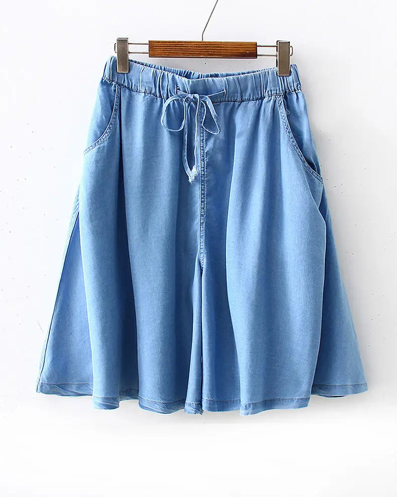 Plus Size Short Ruimvallend Casual Dame Shorts
