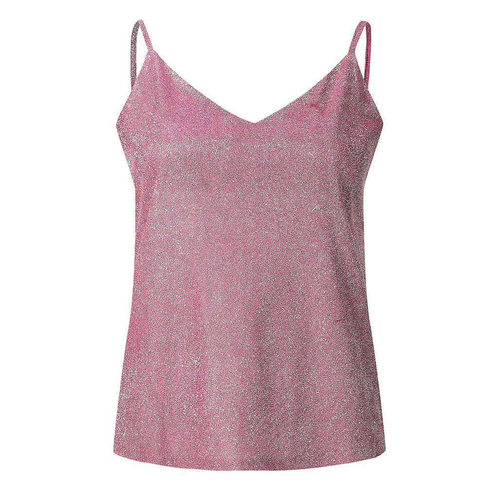 Plus-Size Top Glitter Mujes met Stijlvol Design