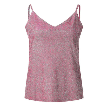 Plus-Size Top Glitter Mujes met Stijlvol Design