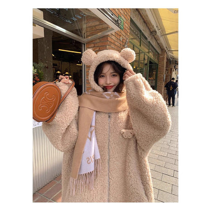 Dames Teddyjas Warm Berenoor Jas Trendy