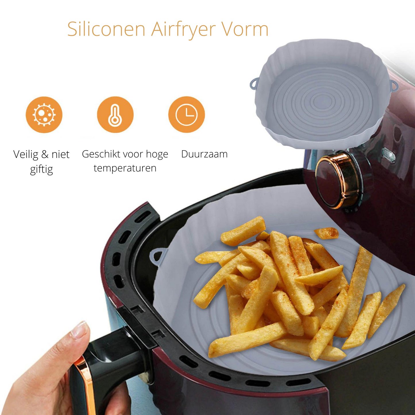 Airfryer Vorm Siliconen Herbruikbaar Vaatwasserbestendig