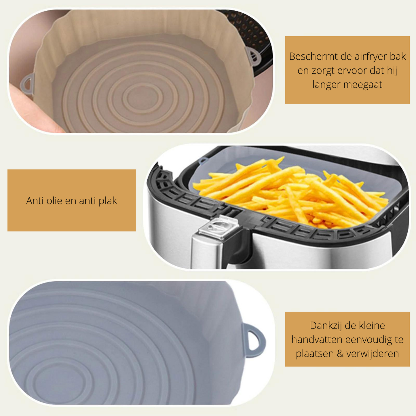 Airfryer Vorm Siliconen Herbruikbaar Vaatwasserbestendig