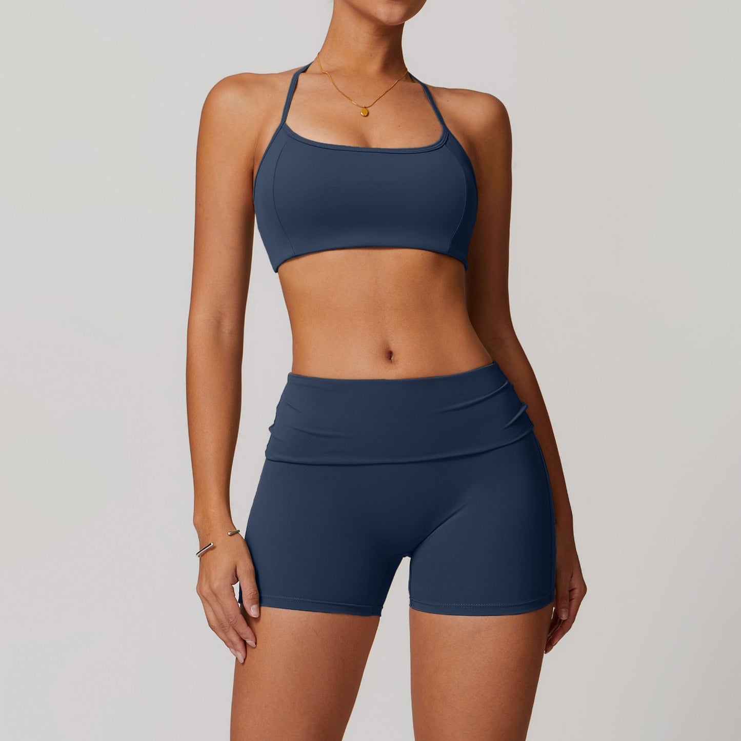 Yoga Set Dames Sneldrogend Naadloos met Short en Top