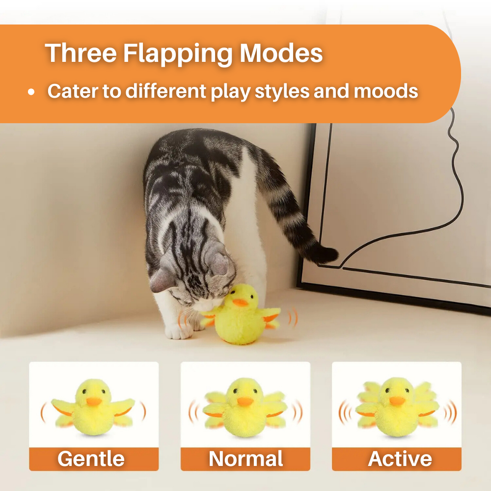 Kattenspeelgoed Flappende Eend Speeltje voor Katten