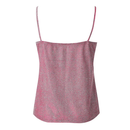 Plus-Size Top Glitter Mujes met Stijlvol Design