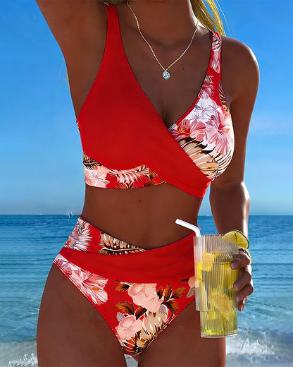 Dames Bikini Set Met Split En Elastische Pasvorm