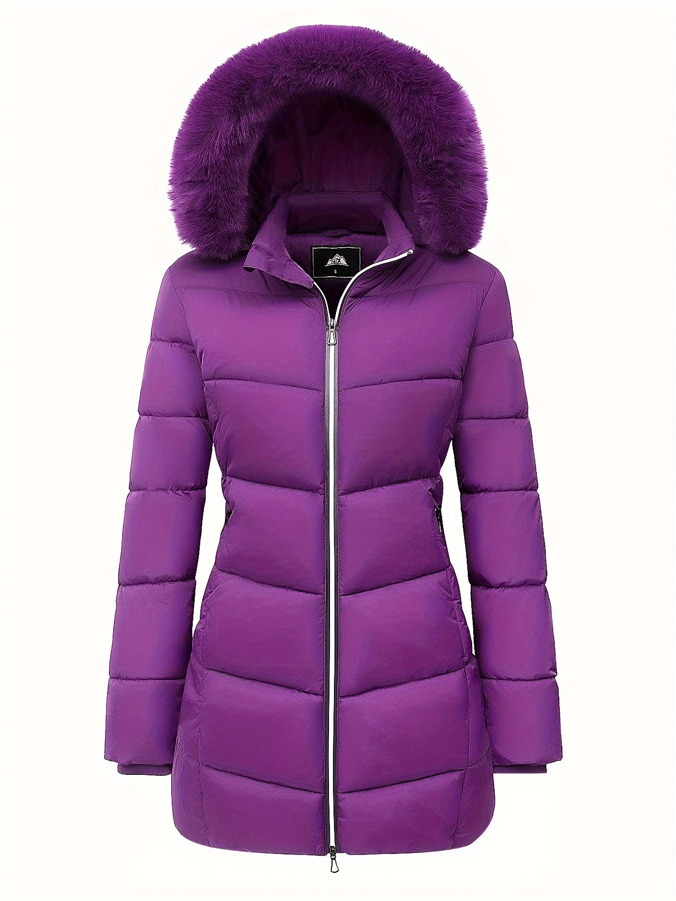 Warme Puffy Jas voor Vrouwen met Stijlvolle Details