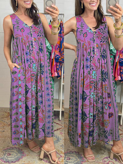 Vrouwelijke Jumpsuit met Bloemenprint Vintage Stijl