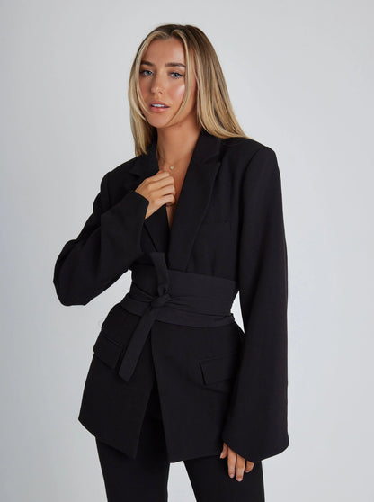 Celeste Blazer met Riem - Stijlvolle Dame Blazer - Mode Vibes