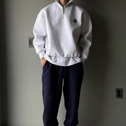 Heren Sweater Half-Zip Sportief Comfortabel Dagelijks - Mode Vibes