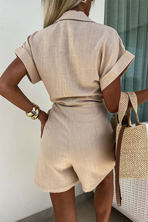 Dames Jumpsuit Linnen Katoen Comfortabele Pasvorm