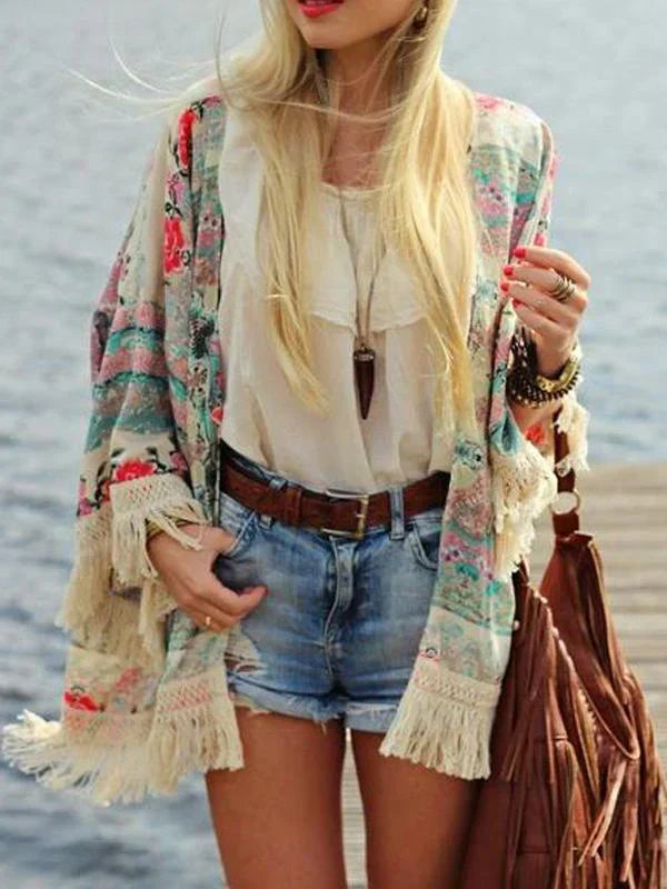 Bloemen Vest Los Vrouwen Veste Zomerse Stijl - Mode Vibes