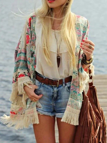 Bloemen Vest Los Vrouwen Veste Zomerse Stijl - Mode Vibes