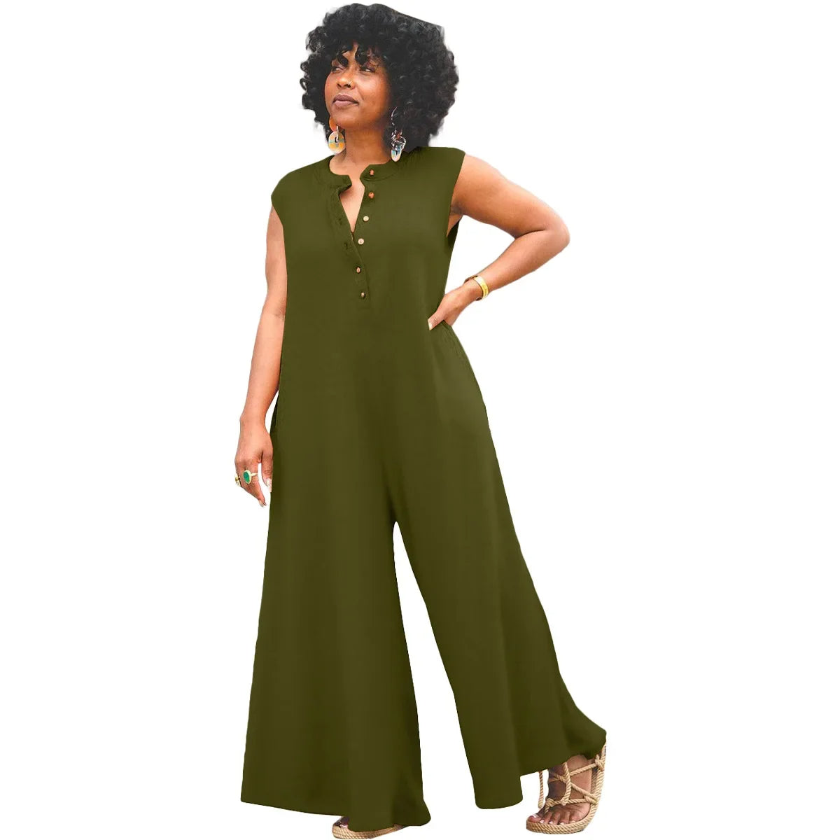 Plus Size Jumpsuit Stijlvol en Casual voor Vrouwen - Mode Vibes