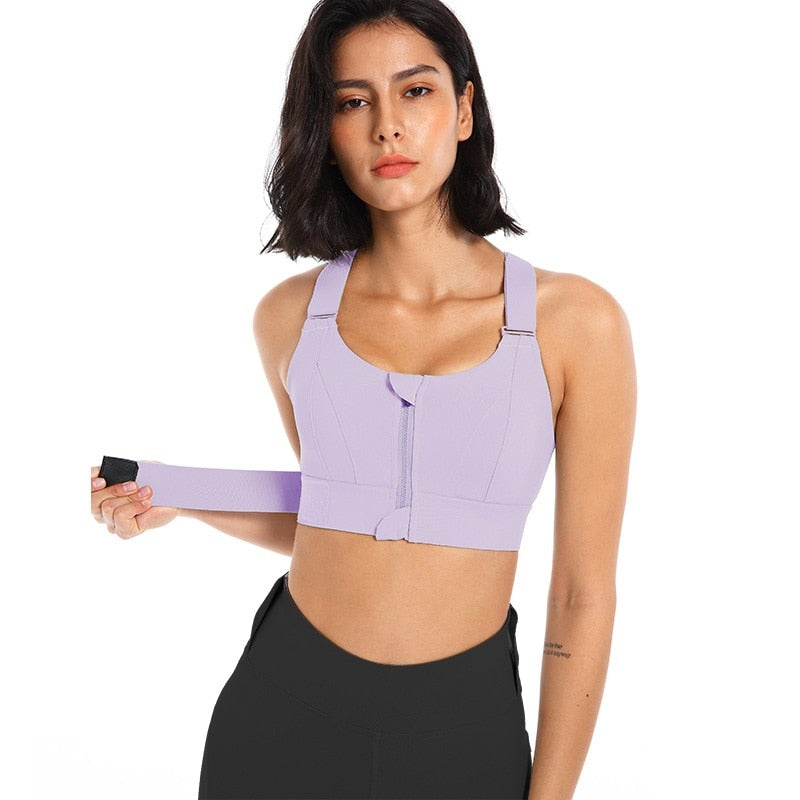 Sport BH met Rits en Rugsteun Comfortabel Dames