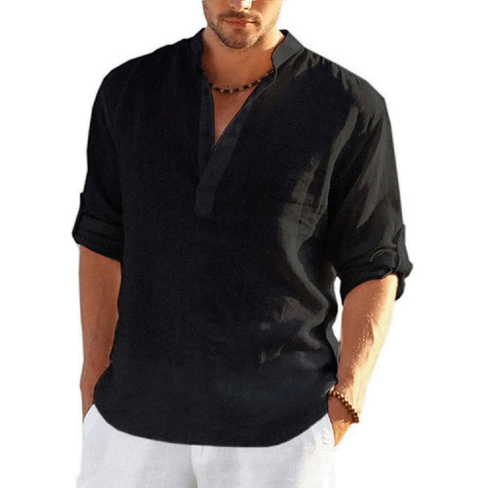 Overhemd Mannen Jordy Casual Ademend Katoen - Mode Vibes