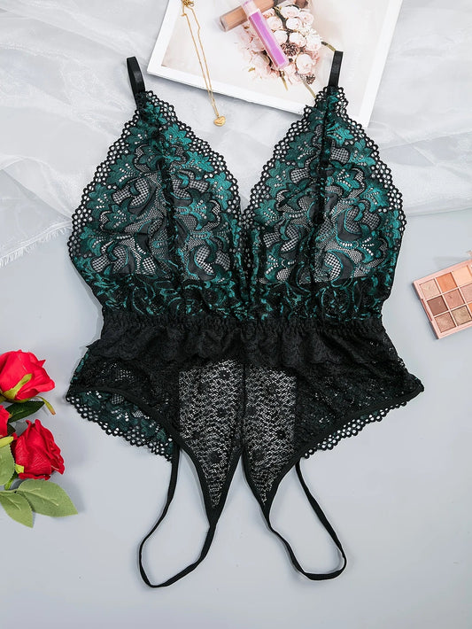 Plus Size Bodysuit Transparant Grote Maten - Mode Vibes