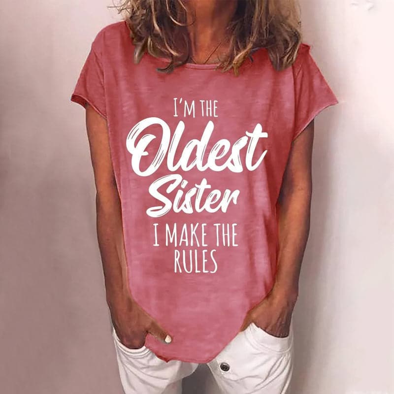 Vrouwen T-shirt Ronde Hals met Leuke Opdruk - Mode Vibes