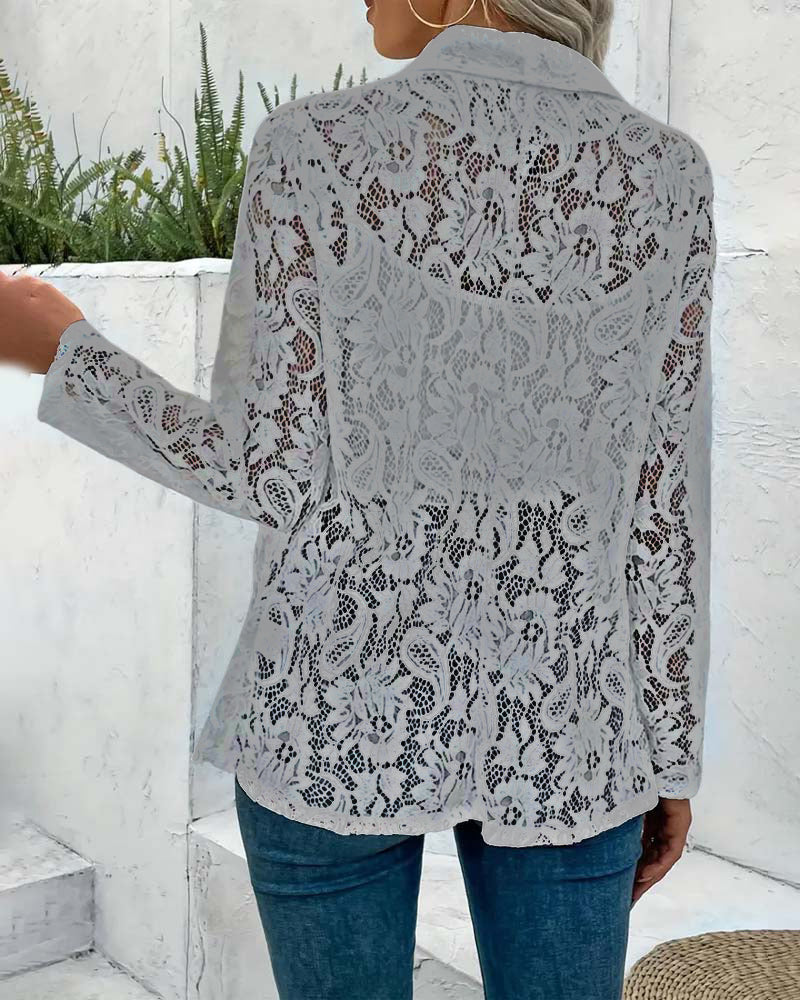 Dames Kanten Blazer Elegante Jas