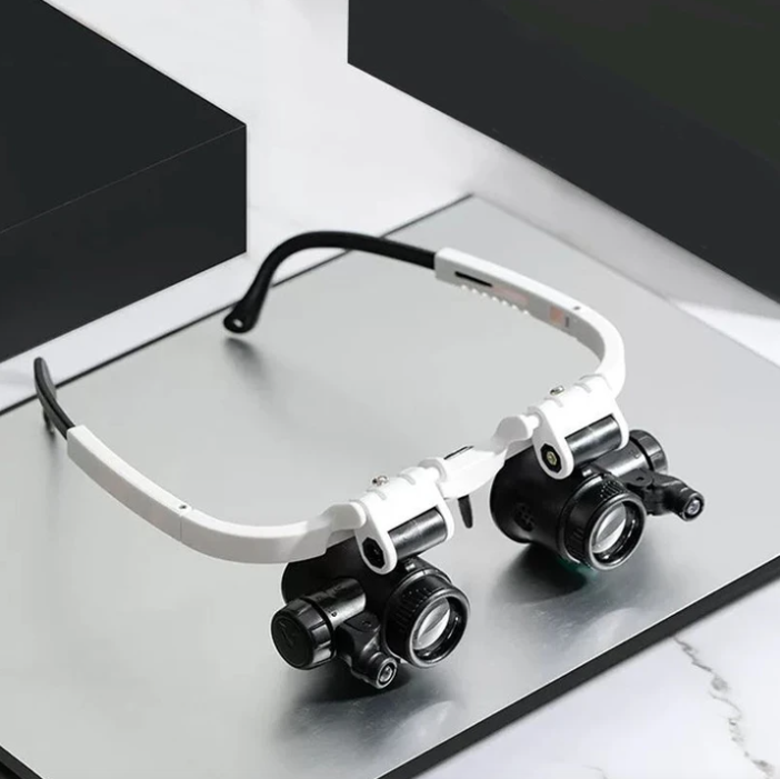 Loepbril met LED-Licht en Verwisselbare Lenzen - Mode Vibes