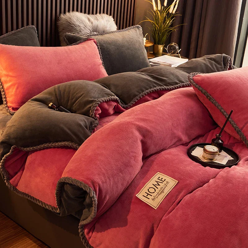 Zachte Fleece Dekbedovertrek Set Luxe Fluwelen Dekbed - Mode Vibes