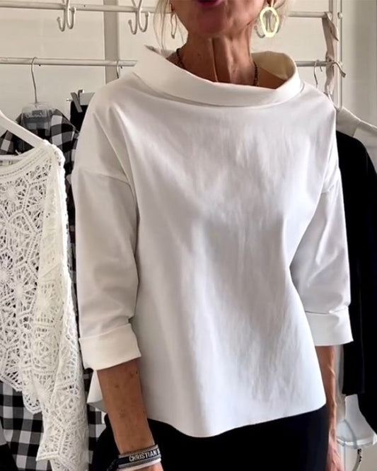 Sofia Elegante Top – Ademend Materiaal, Tijdloos Design Dames Top-1