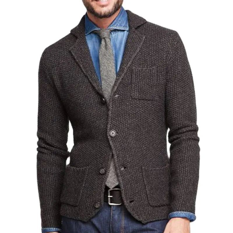 Gebreide Vest Sweatercoat Casual Heren
