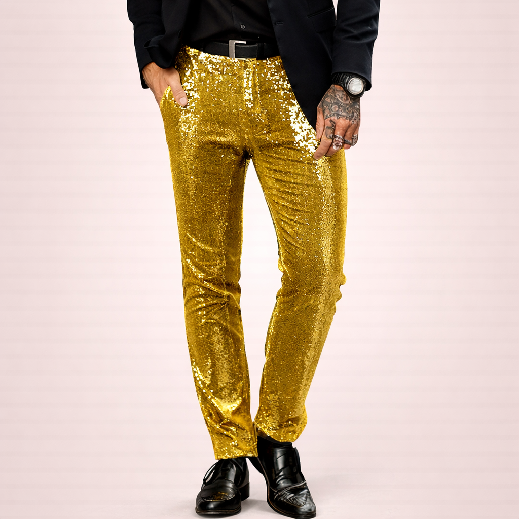 Rafael | Stijlvolle en glamoureuze broek met pailletten