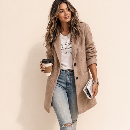 Maria | Elegante Lange Blazer voor Dames