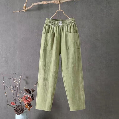 Variant image for Emma | Pantaloni Lino Uomo Eleganti con Vita Alta e Tasche Laterali-26