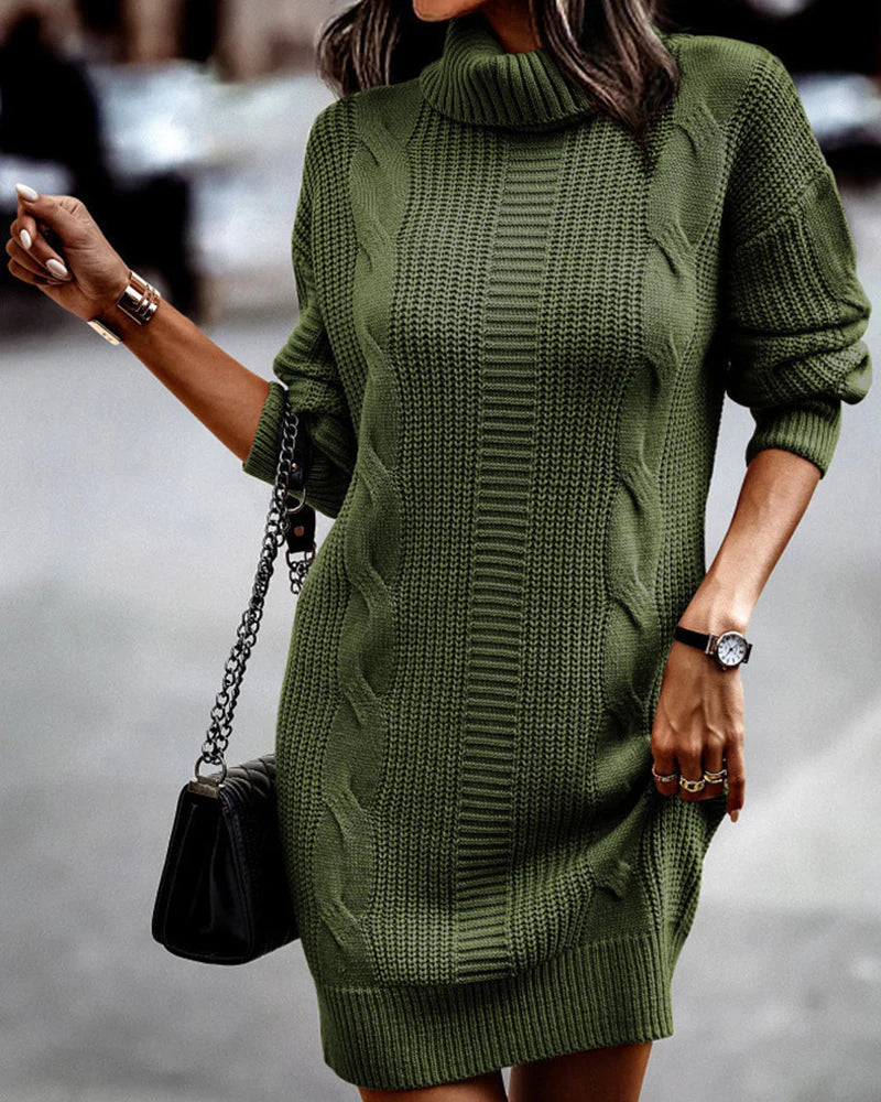 Elegante Jurk Gebreid Kort Model Damessjurk - Mode Vibes