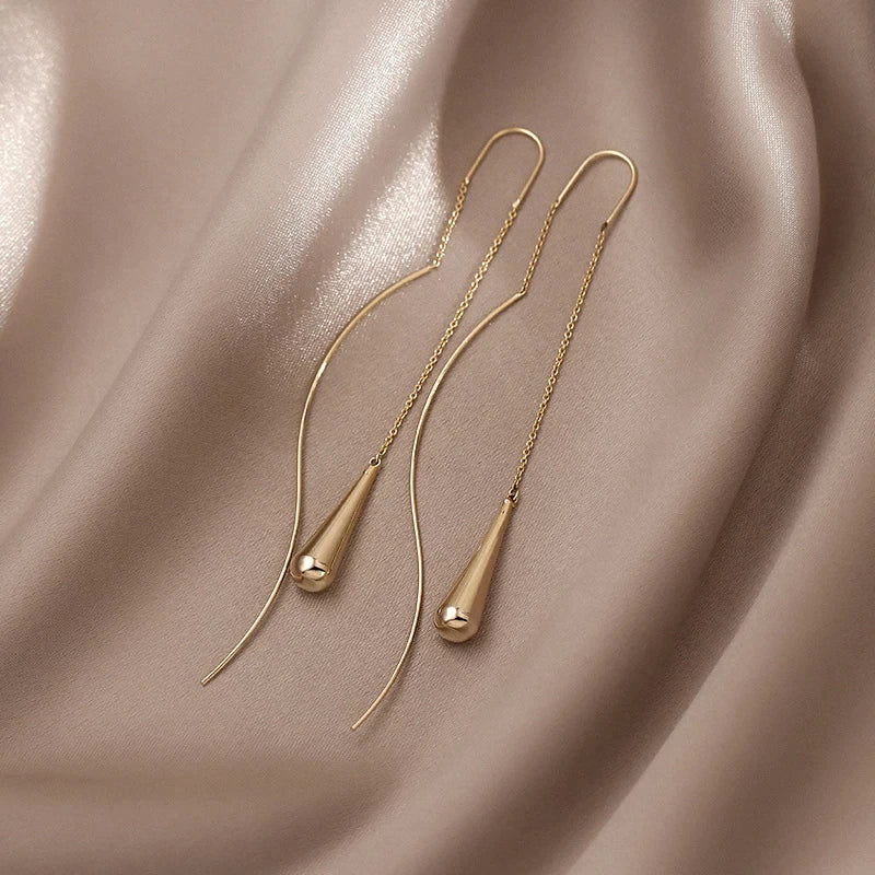Druppel Oorbellen Waterdrop Zilver - Mode Vibes
