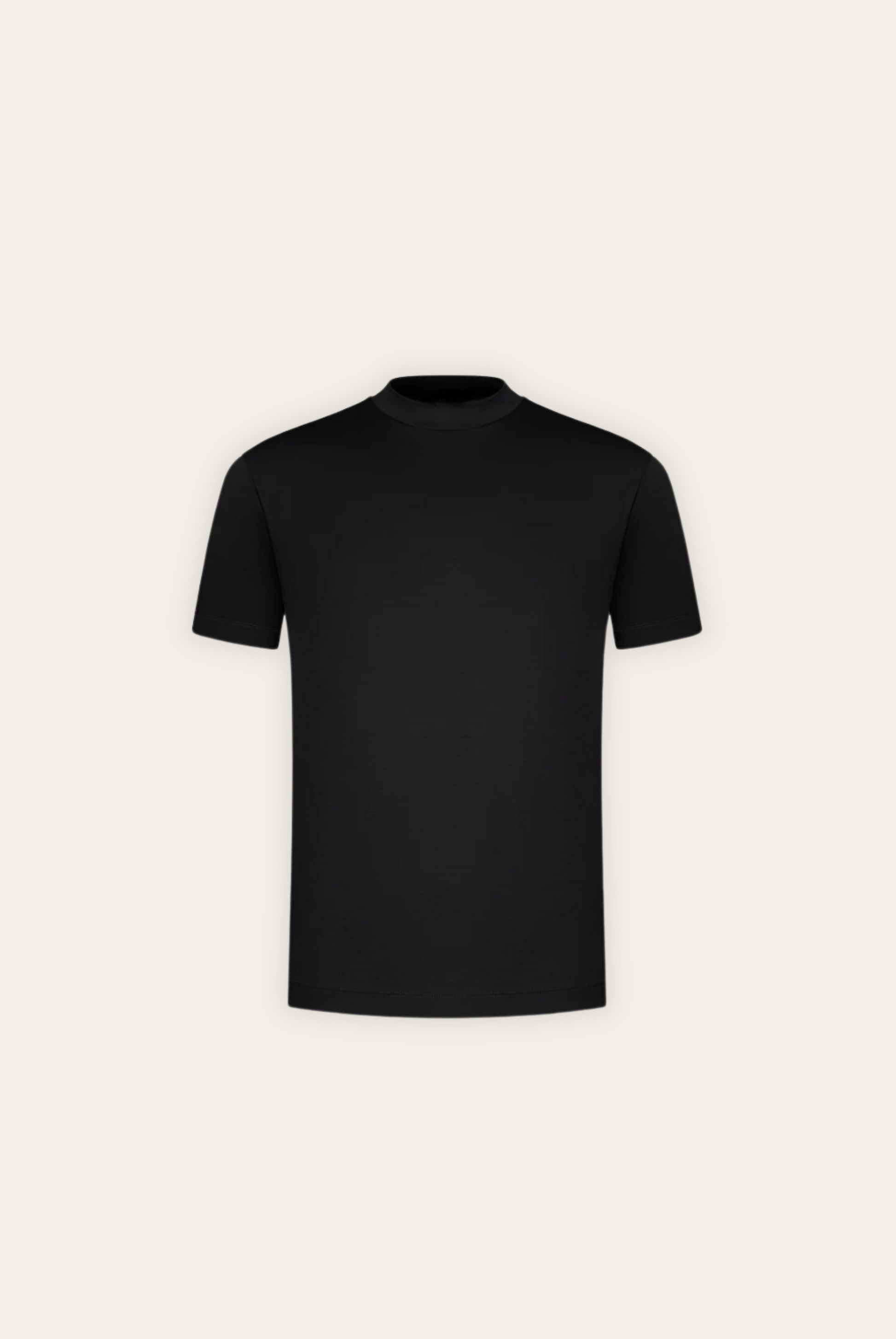 Heren T-shirt van Mercerise Katoen Stijlvol Zwart - Mode Vibes