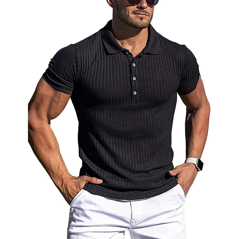 Gestreept Poloshirt voor Mannen Trendy en Stijlvol - Mode Vibes