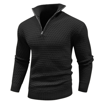 Gebreide Trui Half Zip Wolmix Zacht en Comfortabel