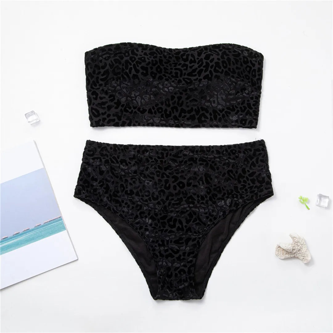 Plus-Size Bikini Sexy Stijlvol zwart